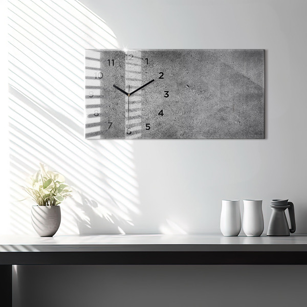Zegar szklany poziomy Industrialna ściana