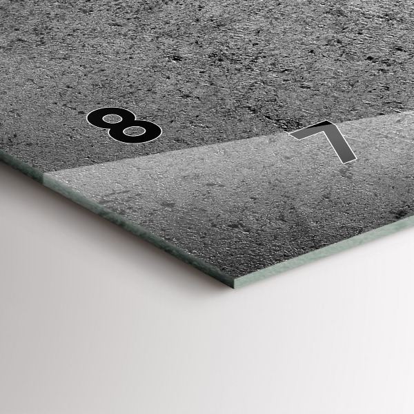 Zegar szklany poziomy Industrialna ściana