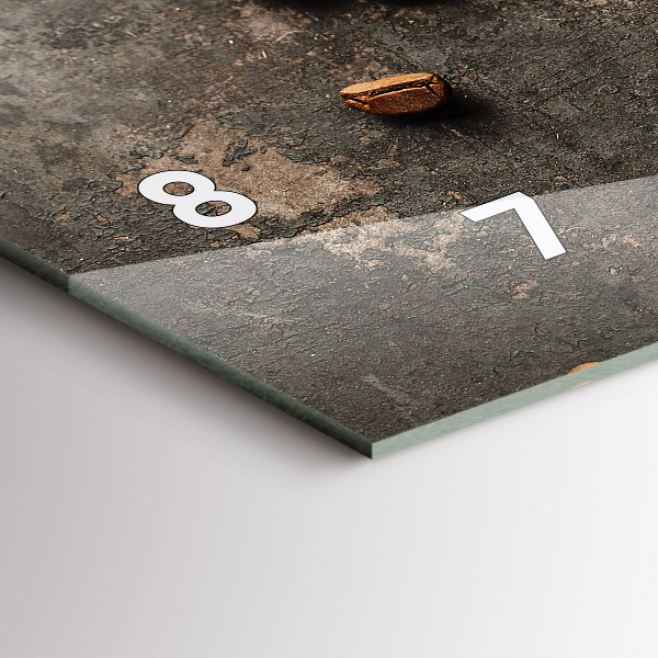 Zegar szklany poziomy Worek ziaren kawy