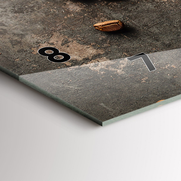 Zegar szklany poziomy Worek ziaren kawy