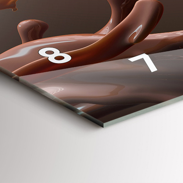 Zegar szklany poziomy Kakao