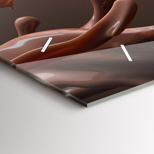 Zegar szklany poziomy Kakao