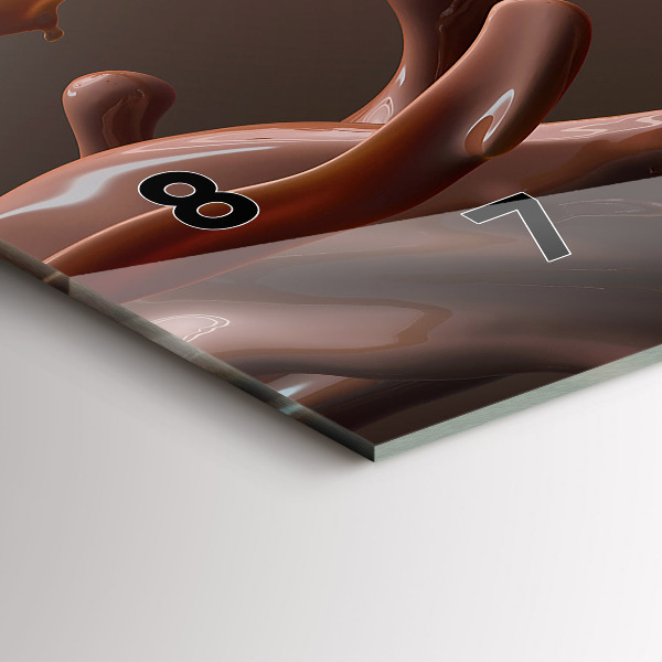 Zegar szklany poziomy Kakao