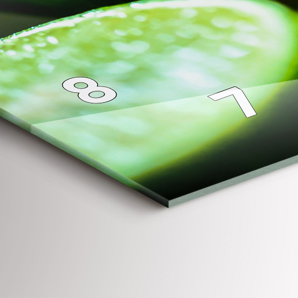 Zegar poziomy Kawałki limonek