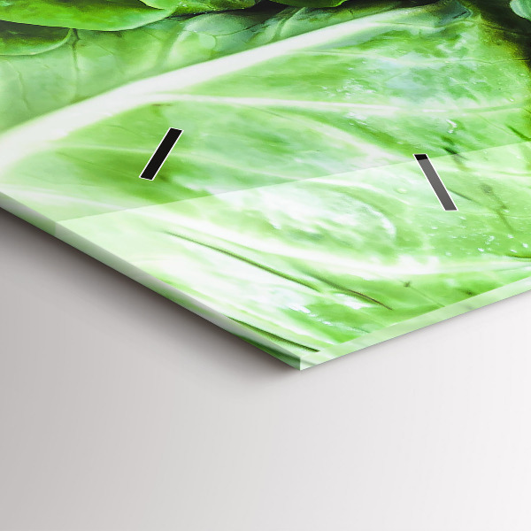 Zegar poziomy Zielone warzywa