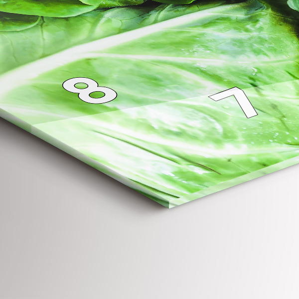 Zegar poziomy Zielone warzywa