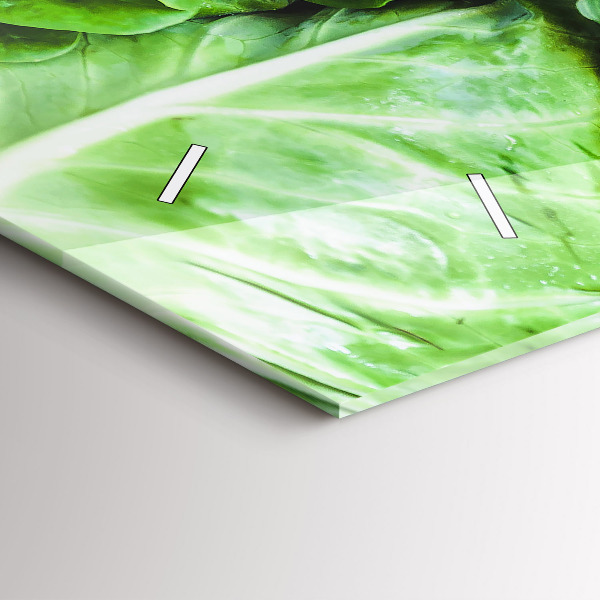 Zegar poziomy Zielone warzywa