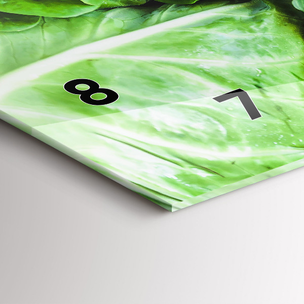 Zegar poziomy Zielone warzywa