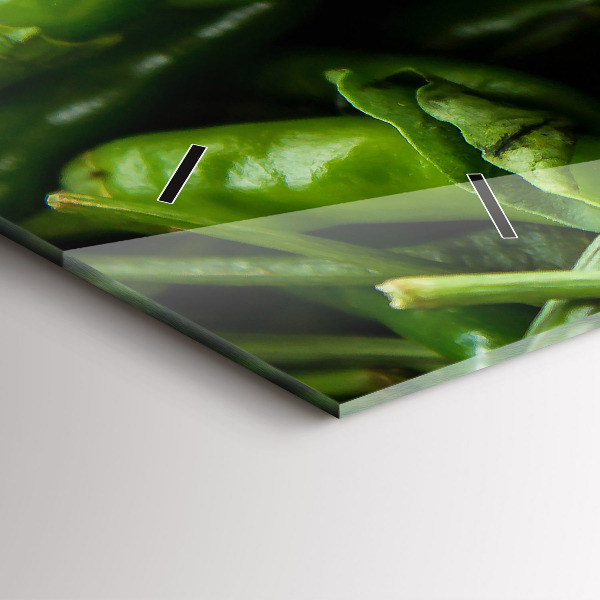 Zegar poziomy Zielona papryczka