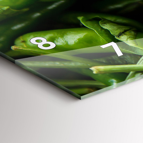 Zegar poziomy Zielona papryczka