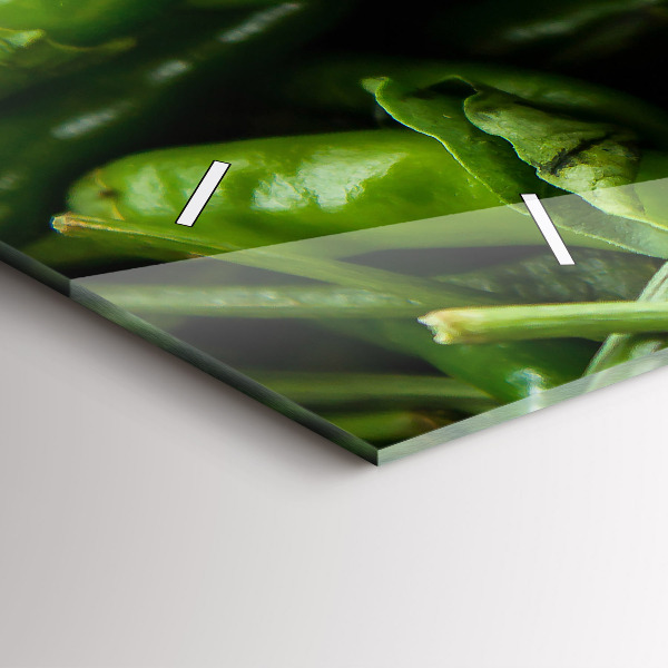 Zegar poziomy Zielona papryczka