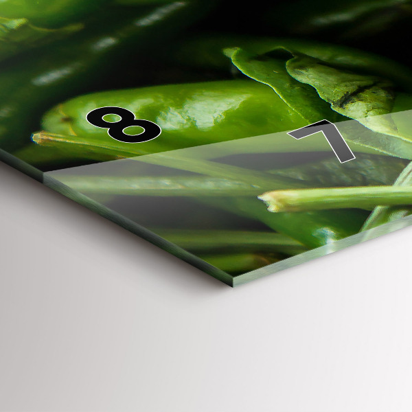 Zegar poziomy Zielona papryczka