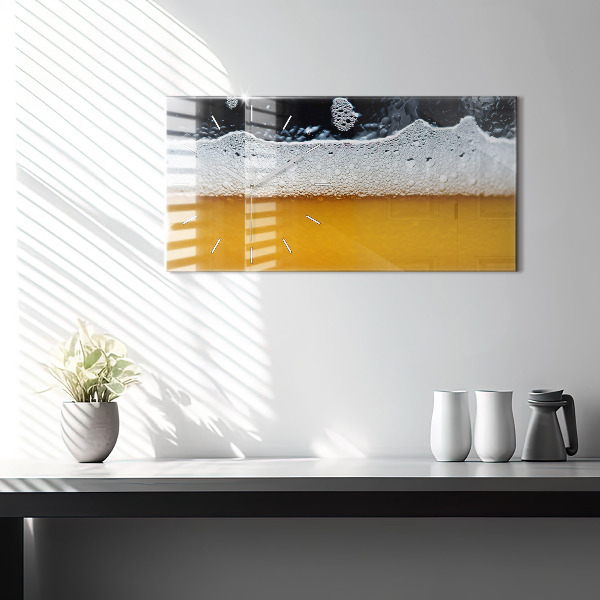 Zegar poziomy Zbliżenie piwa