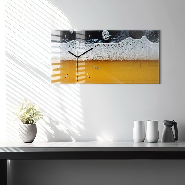 Zegar poziomy Zbliżenie piwa