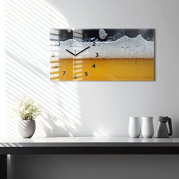 Zegar poziomy Zbliżenie piwa