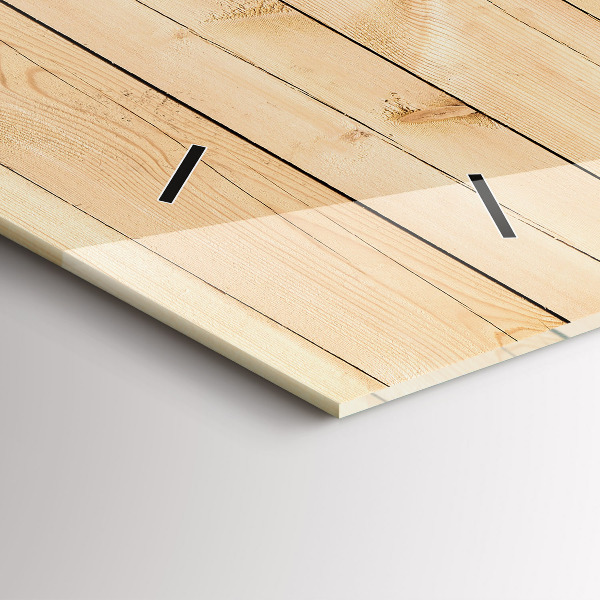 Zegar poziomy Drewniane deski