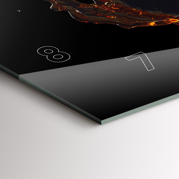 Zegar poziomy Rozlany napój