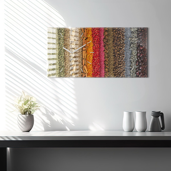 Zegar poziomy Rzędy przypraw