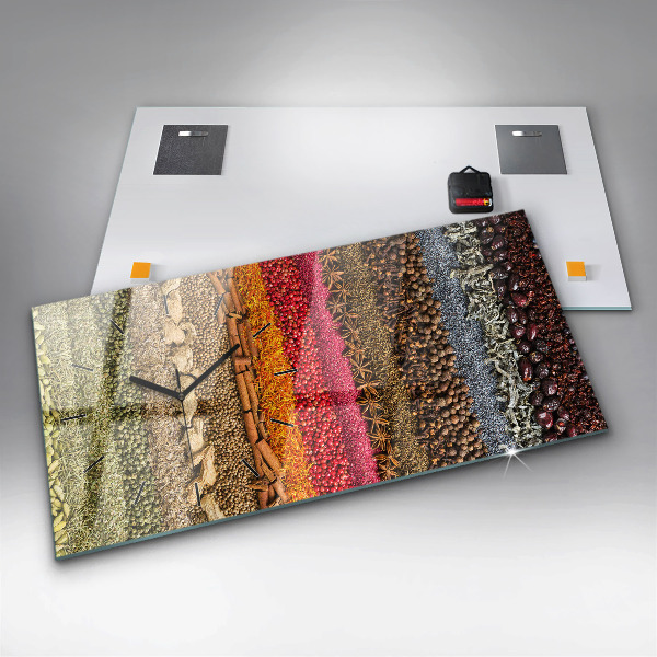 Zegar poziomy Rzędy przypraw