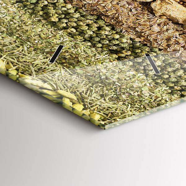 Zegar poziomy Rzędy przypraw