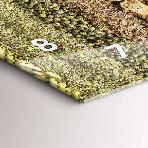 Zegar poziomy Rzędy przypraw