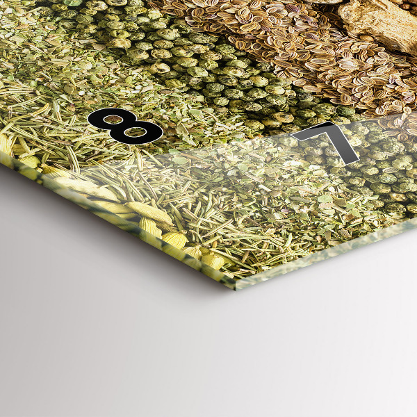 Zegar poziomy Rzędy przypraw