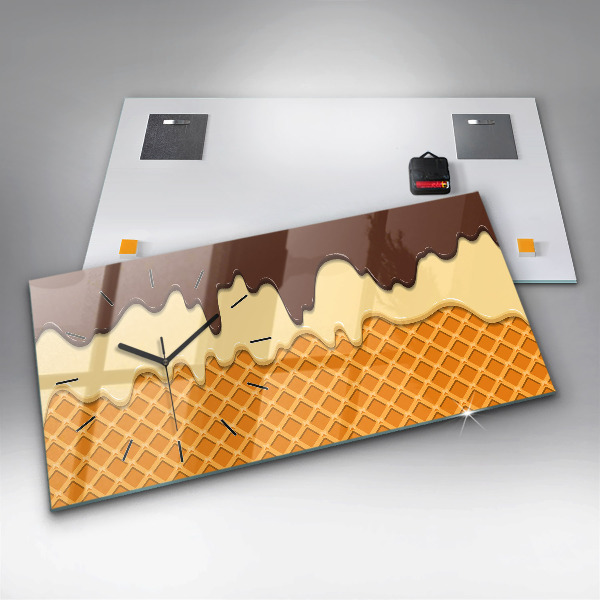 Zegar poziomy Wafelek i lody