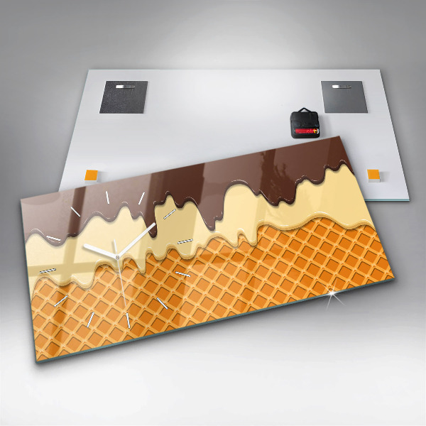 Zegar poziomy Wafelek i lody