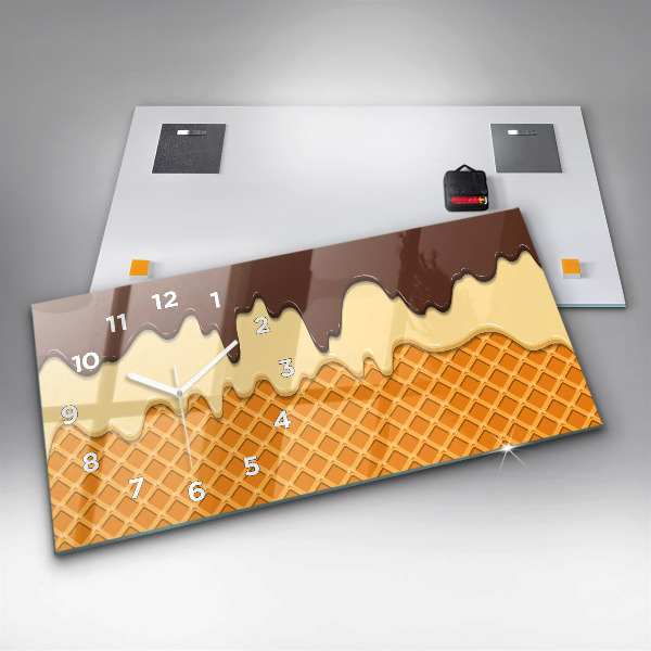 Zegar poziomy Wafelek i lody