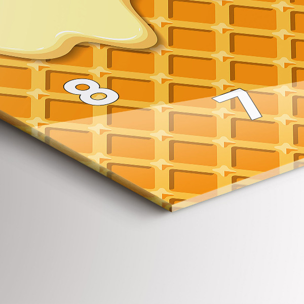 Zegar poziomy Wafelek i lody