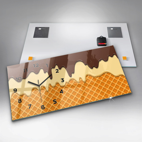 Zegar poziomy Wafelek i lody