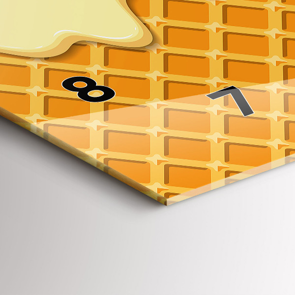 Zegar poziomy Wafelek i lody