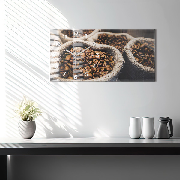 Zegar poziomy Worki kawy