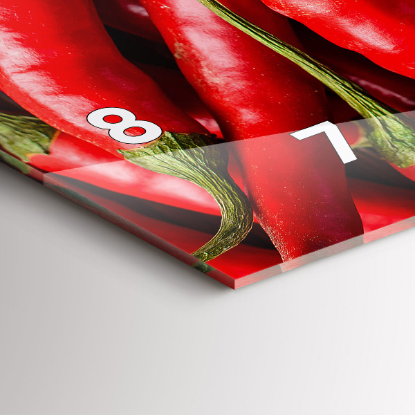 Zegar poziomy Ostre papryczki