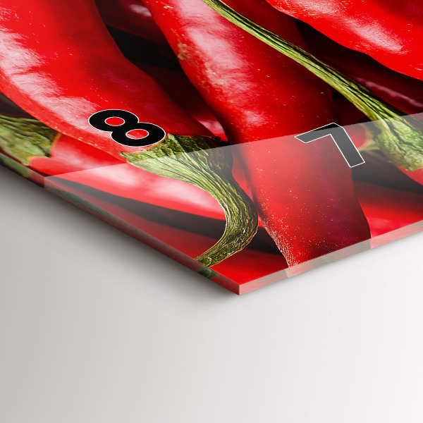 Zegar poziomy Ostre papryczki