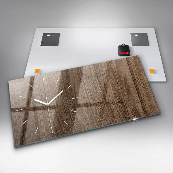 Zegar poziomy Ciemne drewno