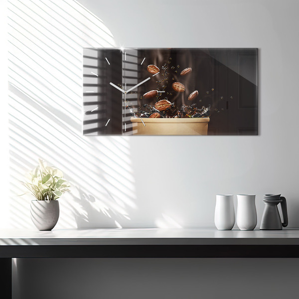 Zegar poziomy Gorąca kawa