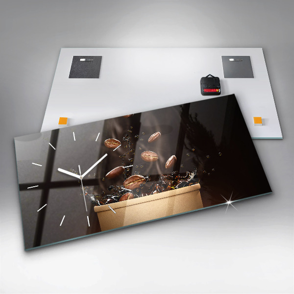 Zegar poziomy Gorąca kawa