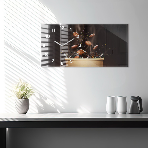 Zegar poziomy Gorąca kawa