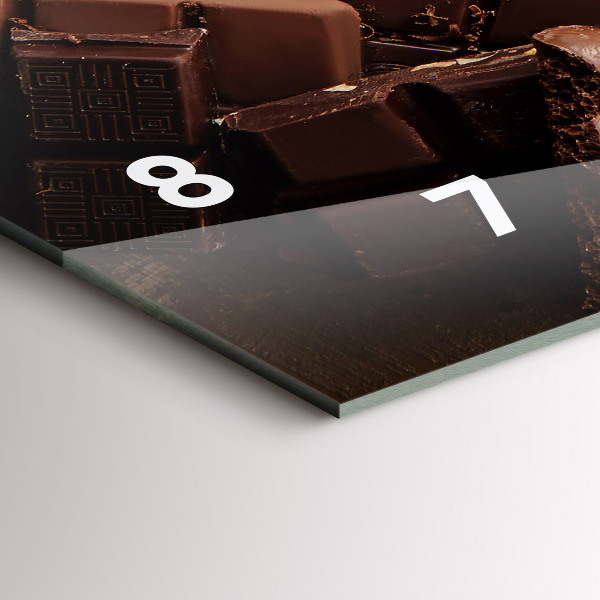 Zegar poziomy Tabliczki czekolady