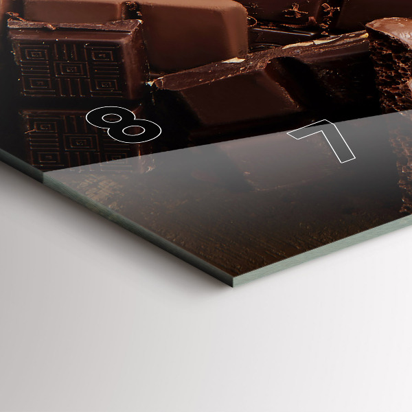 Zegar poziomy Tabliczki czekolady