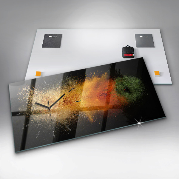 Zegar poziomy Rozsypane przyprawy