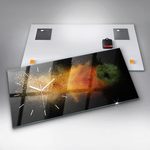 Zegar poziomy Rozsypane przyprawy