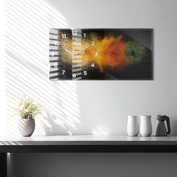 Zegar poziomy Rozsypane przyprawy