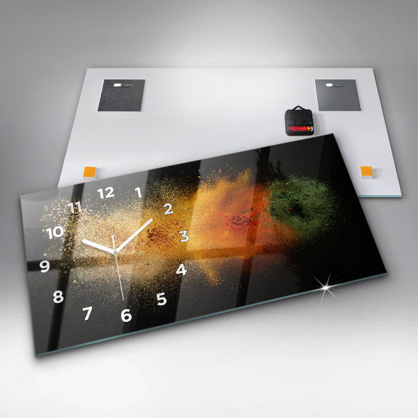 Zegar poziomy Rozsypane przyprawy