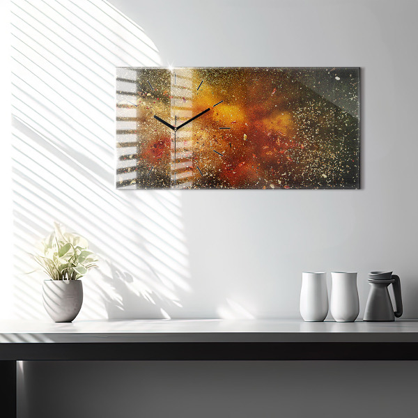 Zegar poziomy Abstrakcja z przypraw