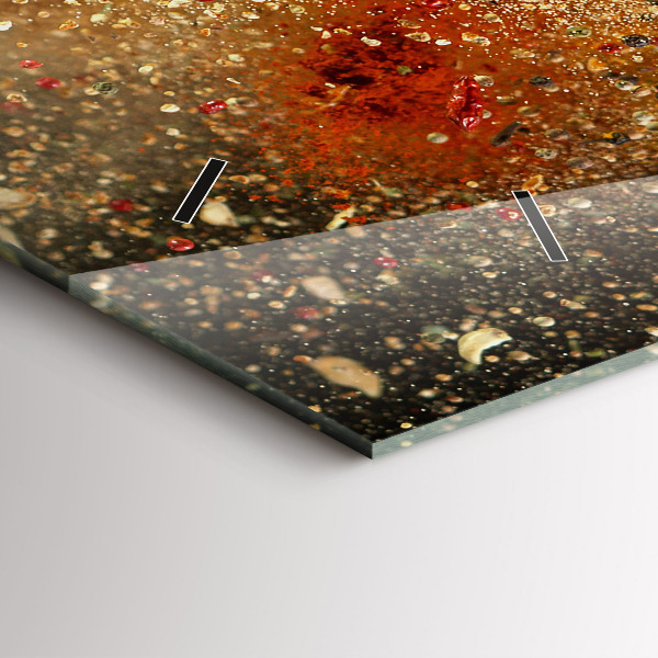 Zegar poziomy Abstrakcja z przypraw