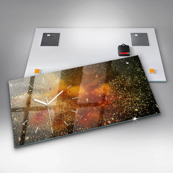 Zegar poziomy Abstrakcja z przypraw