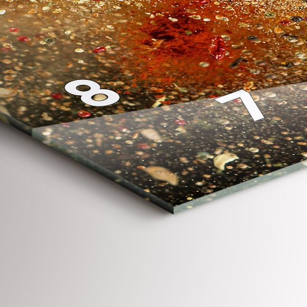 Zegar poziomy Abstrakcja z przypraw