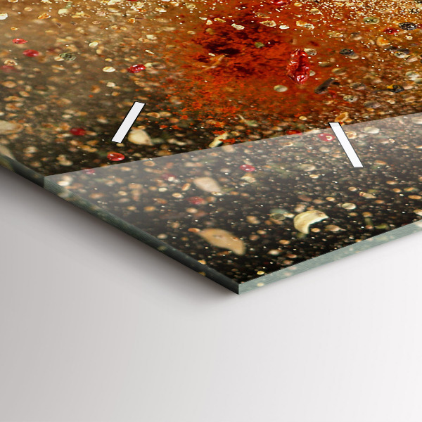 Zegar poziomy Abstrakcja z przypraw